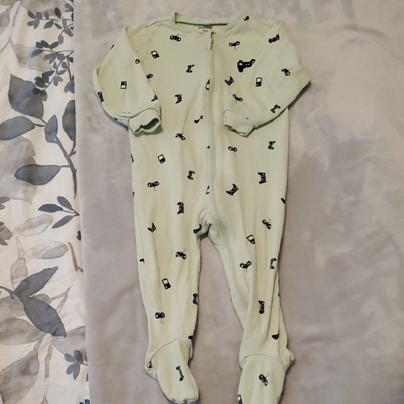 Pekkle Other - Mint Green Kids One Piece with Fun Prints